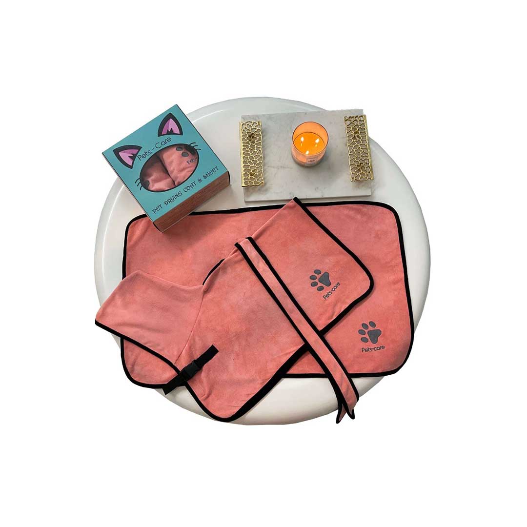 Bath Robe Set - Coral