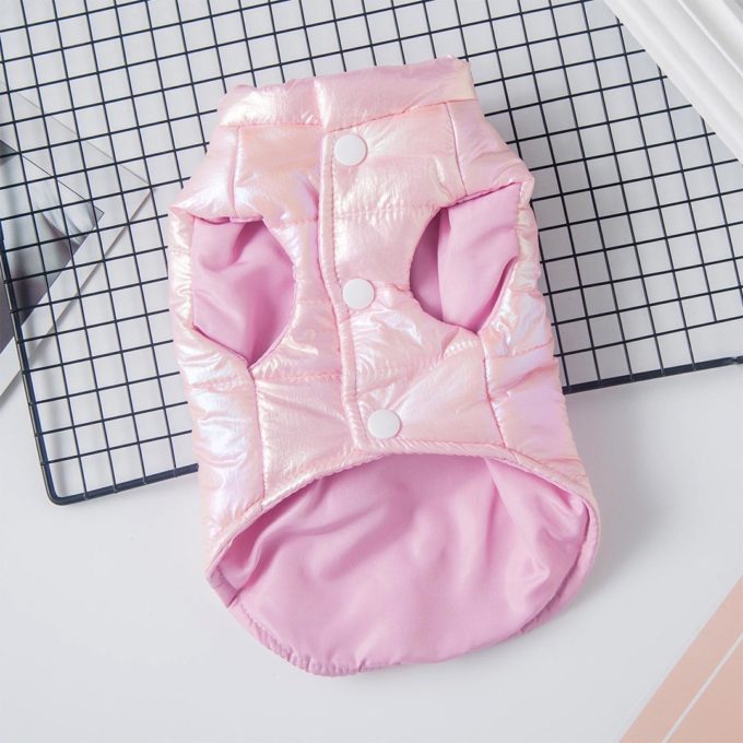 Water Proof Puffer Dog Vest Pink