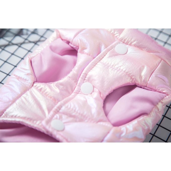 Water Proof Puffer Dog Vest Pink